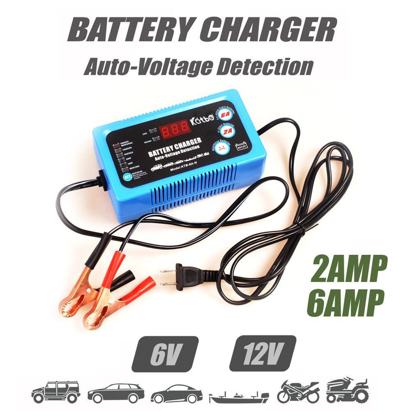 Katbo 6 Amp Smart Battery Charger 6V 12V Automatic and Manual - LeoForward Australia