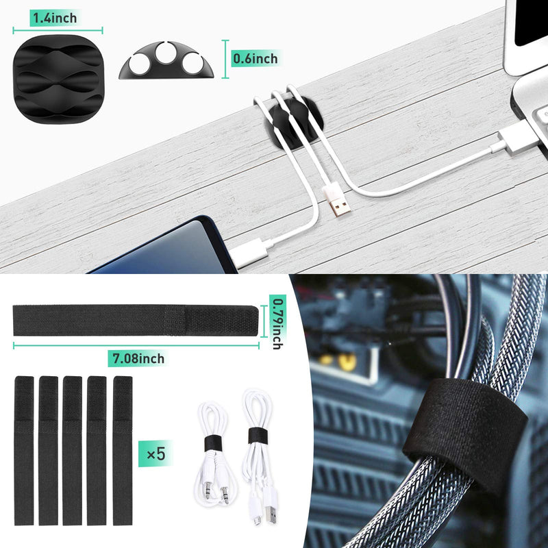  [AUSTRALIA] - Updated Cable Raceway Kit - 77 (5x15.4) Inch Open Slot Wire Covers for Cords, Under Desk Cable Management System to Hide Under Desk/Tv/Computer/Net/Power Cords, (Pack 5) 5 Pack Black