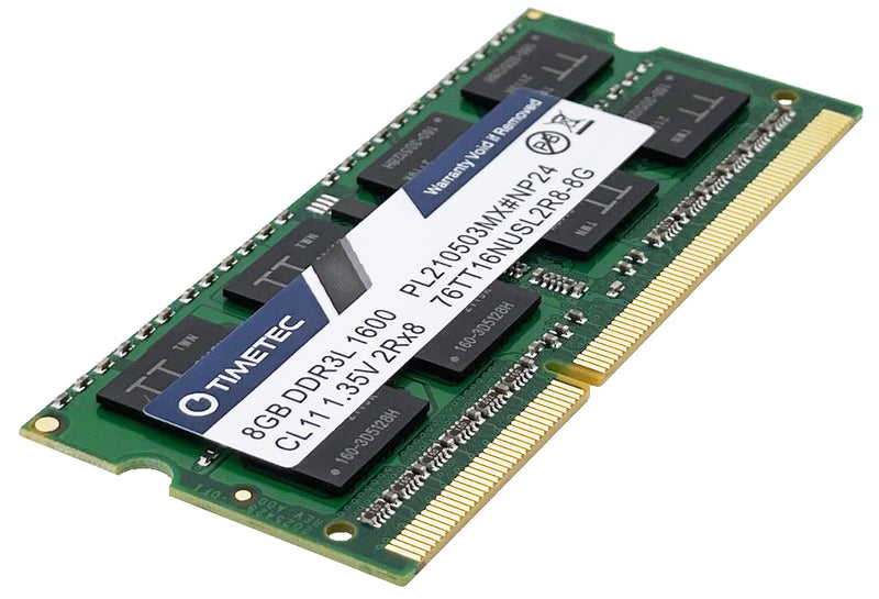  [AUSTRALIA] - Timetec 8GB DDR3L / DDR3 1600MHz (DDR3L-1600) PC3L-12800 / PC3-12800(PC3L-12800S) Non-ECC Unbuffered 1.35V/1.5V CL11 2Rx8 Dual Rank 204 Pin SODIMM Laptop Notebook PC Computer Memory RAM Module Upgrade