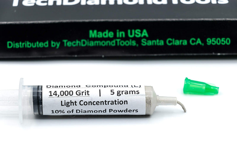  [AUSTRALIA] - TechDiamondTools Diamond Polishing Compound Polishing Paste 14,000 Grit 0-1 Microns for Marble Glass Metal Rock Jewelry Resin Silver Chrome Gemstone with 10% of Diamond Powder USA Made