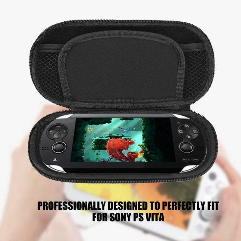  [AUSTRALIA] - Fosa Protective Hard Carrying Case Cover Pouch Portable Travel Organizer Bag for Sony PS Vita, Shockproof Playstation Vita Travel Pouch(Black)