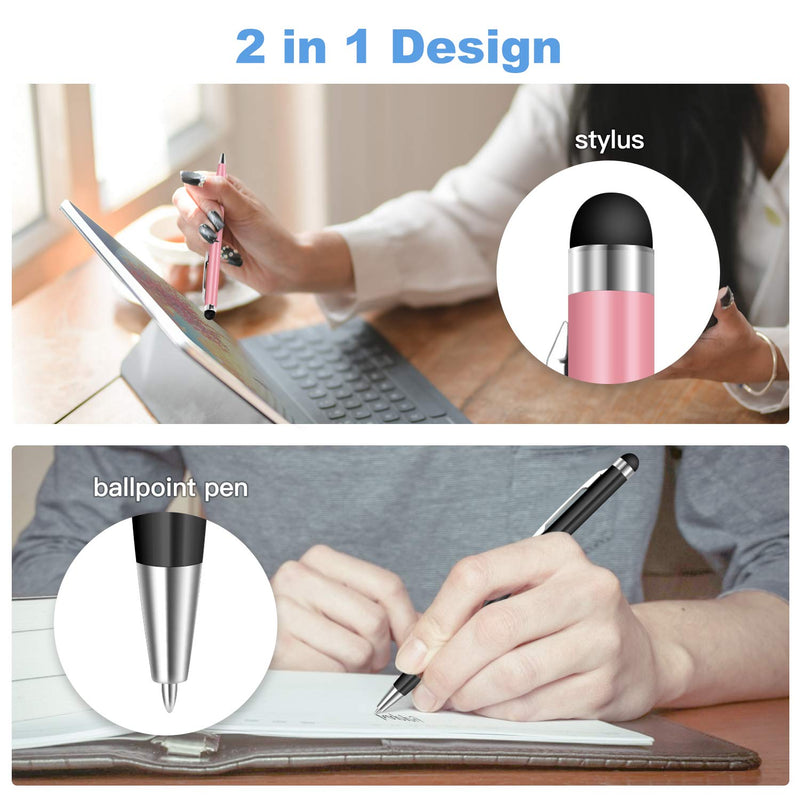 Stylus Pens for Touch Screens, StylusHome 10 Pack Universal 2 in 1 Capacitive Stylus Ballpoint Pen for iPad iPhone Tablets Samsung Galaxy All Universal Touch Screen Devices - LeoForward Australia