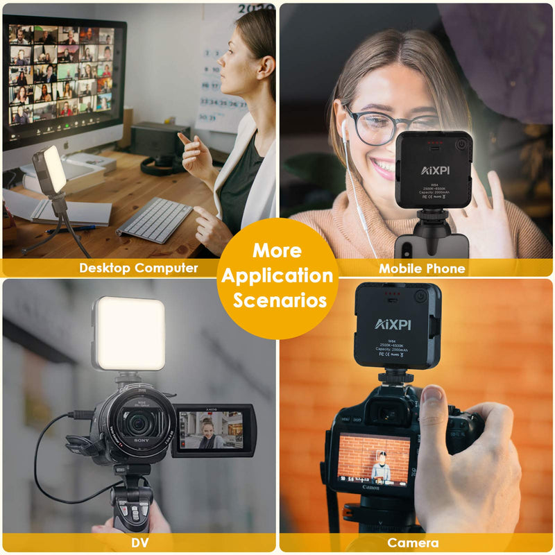 [AUSTRALIA] - Video Conference Lighting Kit, Laptop Light, Webcam Lighting with Clip, Zoom Light for Laptop Computer, Zoom Meeting, Remote Working, Streaming and Self Broadcasting, Vlogging(Dimmable & Rechargeable)