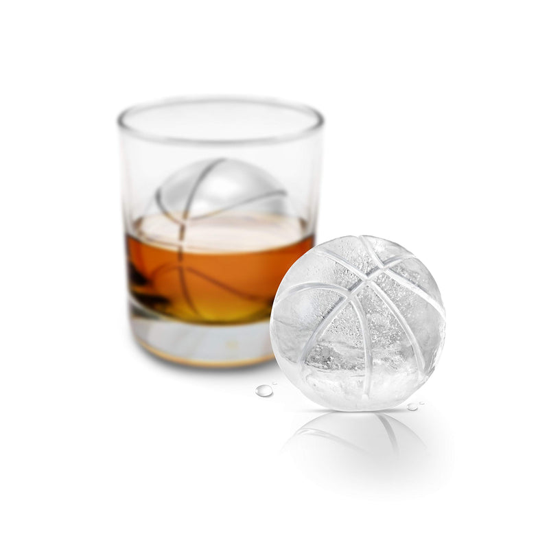  [AUSTRALIA] - Tovolo Basketball Ice Molds, Set of 2 Basketball-Shaped Ice Sphere Molds, Stackable Sports Ice Molds, Sports-Themed Ice Makers, Giftable Sports Whiskey Ice Ball Molds, BPA-Free & Dishwasher-Safe