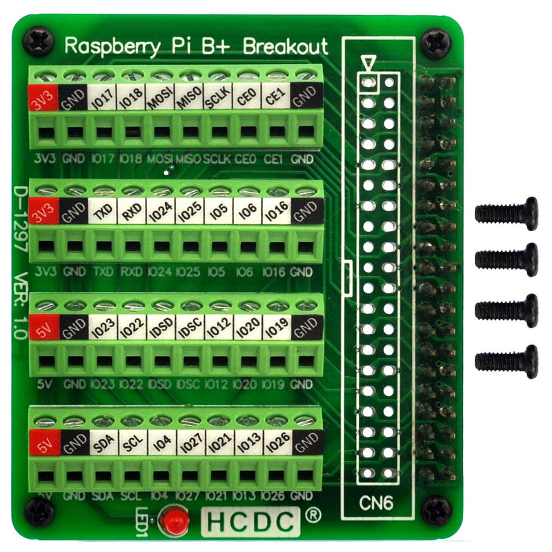  [AUSTRALIA] - RPi GPIO Terminal Block Breakout Board HAT, for Raspberry Pi