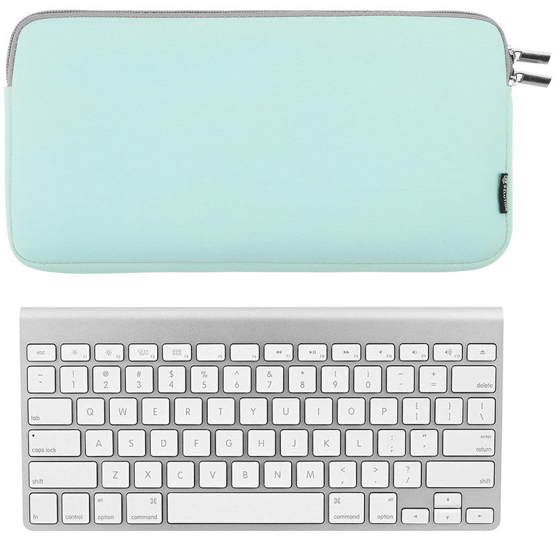 Case Star Neoprene Keyboard Sleeve Case Bag Zipper Sleeve for Apple Bluetooth Wireless Keyboard A1314 / Magic Keyboard A1644 Turquoise Blue Color - LeoForward Australia
