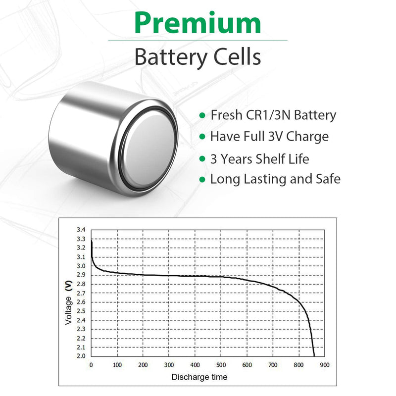  [AUSTRALIA] - LiCB CR1/3N Battery 3V Lithium 1/3N Batteries (5 - Pack)