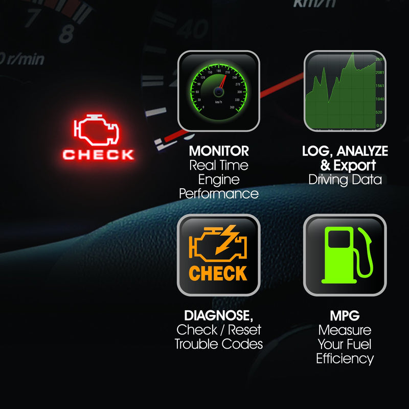 Pilot Automotive OBD-1002 Engine Code Reader for iOS Apple Devices, 1 Pack - LeoForward Australia
