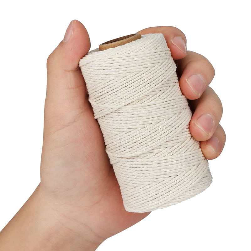  [AUSTRALIA] - Beige String,100M/328 Feet Natural White Cotton String,Cotton Bakers Twine Food Safe Cooking String Twine for Tying Meat,Making Sausage 2mm x 328 ft Beige