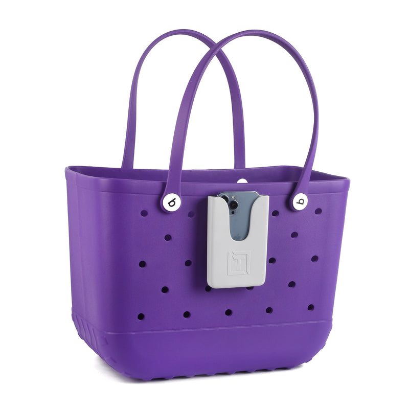  [AUSTRALIA] - Tributary Brands - Phone Holder Compatible with Bogg Bag - Universal and Made of Silicone Grey