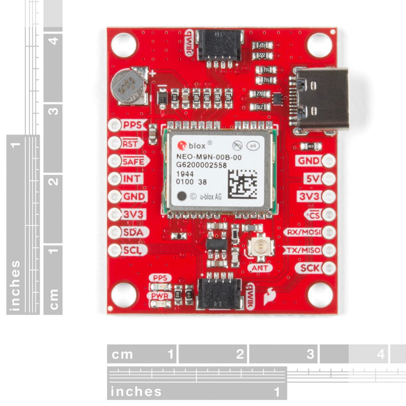  [AUSTRALIA] - SparkFun GPS Breakout - NEO-M9N, U.FL (Qwiic) High-Quality Breakout No Soldering Required Breadboardable Contains a Rechargeable Backup Battery Allowing a Warm-Start decreasing time-to-First-fix