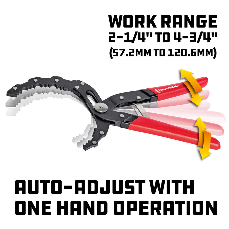  [AUSTRALIA] - Powerbuilt 942068 Self-Adjusting Oil Filter Pliers