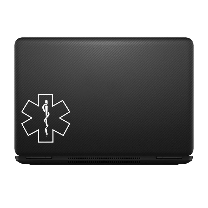  [AUSTRALIA] - Bargain Max Decals - Star of Life Medical - Sticker Decal Notebook Car Laptop 5" (White)