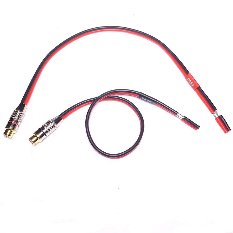 CESS-063-1f Silicone Speaker Wire 14 AWG with Phono RCA Female Jack, 2 Channels (1 Foot) 1 Foot - LeoForward Australia