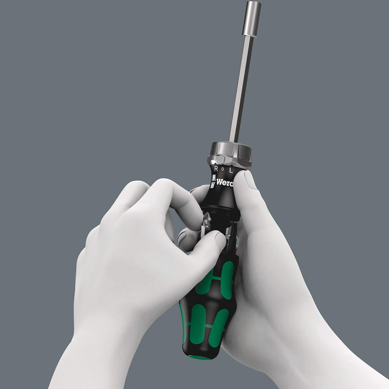  [AUSTRALIA] - Wera Kraftform Kompakt 27 RA Slotted Ratcheting Screwdriver, 1/4" Head