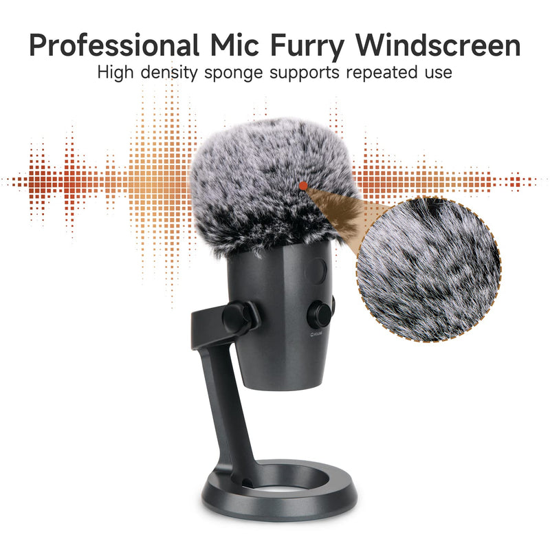  [AUSTRALIA] - WIBOND Wind Muff for Blue Yeti Nano Microphone - Furry windscreen Microphone Cover for Noise and Ambience Reduction