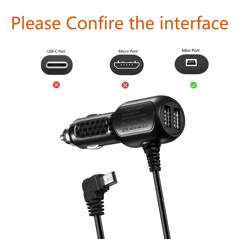  [AUSTRALIA] - USB Charger Adapter Vehicle Power Cable Compatible for Garmin DriveSmart 61 65,Drive 50 51 LM 52,Nuvi 57LM 55LMT 50LM 40LM,Nuvi 2539LMT 2555LMT 2595LMT 2597LMT 1490LMT,DriveAssist 51 GPS Navigator