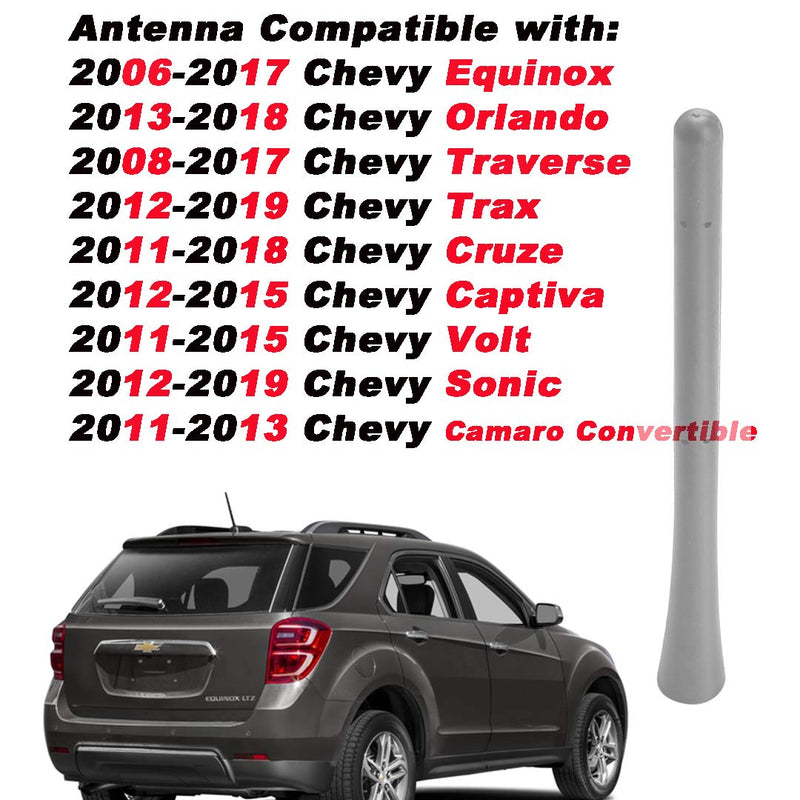  [AUSTRALIA] - 10370211 GM Roof Antenna Rod Only, 7 inche Flexible Rubber Radio Antenna Whip Compatible with GM Chevy GMC Buick Cadillac Lincoln Pontiac Select Models, Durable Antenna Mast Replacement for 23169266