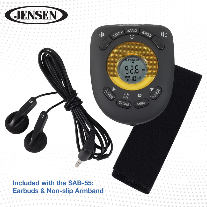 JENSEN SAB-55B Digital AM/FM Stereo Armband Clock Radio - LeoForward Australia