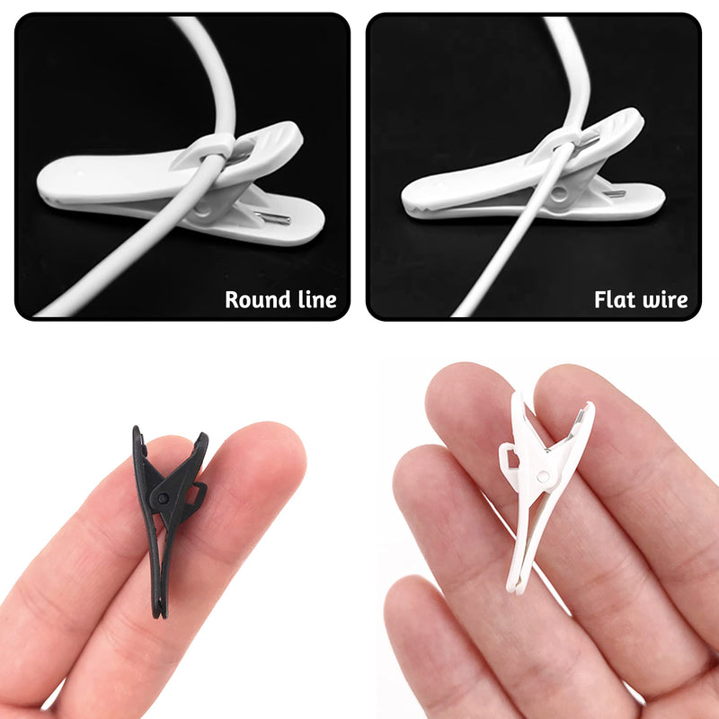  [AUSTRALIA] - 20pcs Earphone Wire Clip, Headphone Cable Shirt Clip Holder, Keep Headset/Microphone Cord in Place When Running, Exercise, Hiking