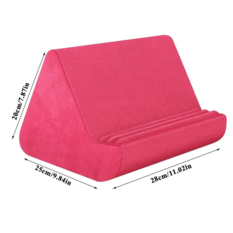  [AUSTRALIA] - MSPHQM Tablet Pillow Stand, Multi-Angle Soft Pillow for Lap, Bed and Desk with Pocket, for iPad Pro 11, 10.5,12.9 Air Mini, Smartphones, E-Reader, Books (Rose Red) Rose Red
