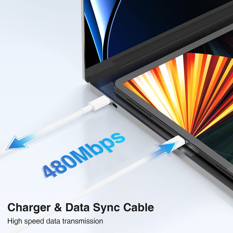  [AUSTRALIA] - 20W Fast Charger for iPad Pro 12.9, 11 inch 2018, iPad Air 5th/4th 10.9 inch 2022/2020, iPad Mini 6 Generation 2021, Type C Charger with 6 ft USB C to C Charging Cable for Samsung Galaxy-2Pack 2pack+6ft*CC