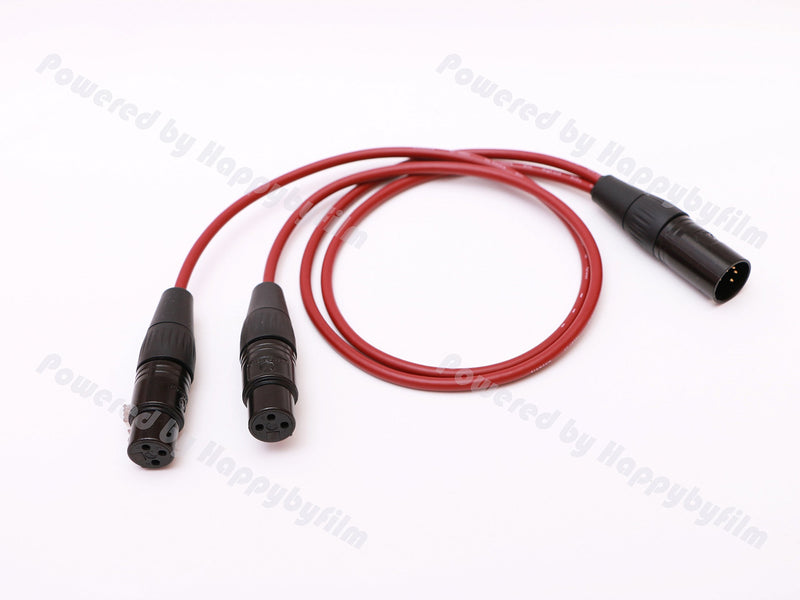  [AUSTRALIA] - Male 5pin XLR to 2 Port Female 3pin XLR Balanced Audio Cable 6N OFC for Arri Alexa