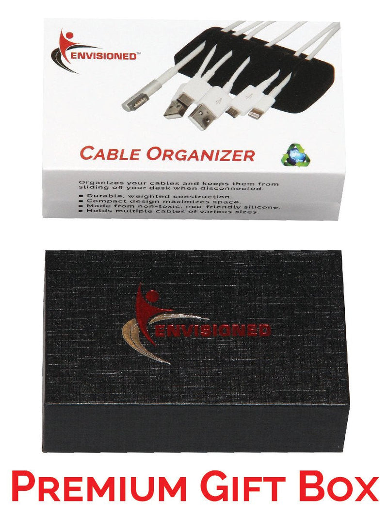  [AUSTRALIA] - Heaviest Cable Organizer on the Market! Compact and Weighted Desktop Cord Holder and Cable Organizer, Eco-Friendly Silicone, No Bad Smell, Bundled with 4 Reusable Cable Ties! (Blue) Blue