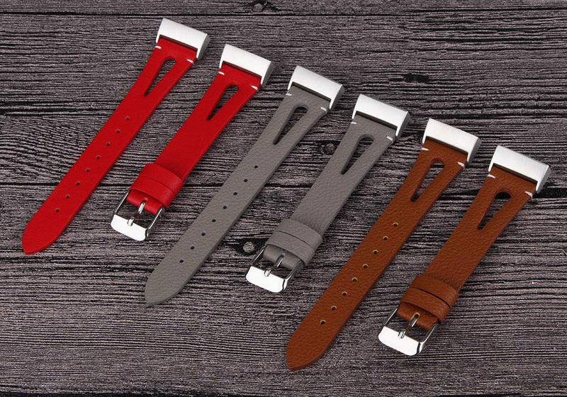 somoder Leather Bands Compatible Fitbit Charge 3, Stylish Vintage Leather Bracelet Replacement for Fitbit Charge 3 & Fitbit Charge 3 SE Red Small - LeoForward Australia