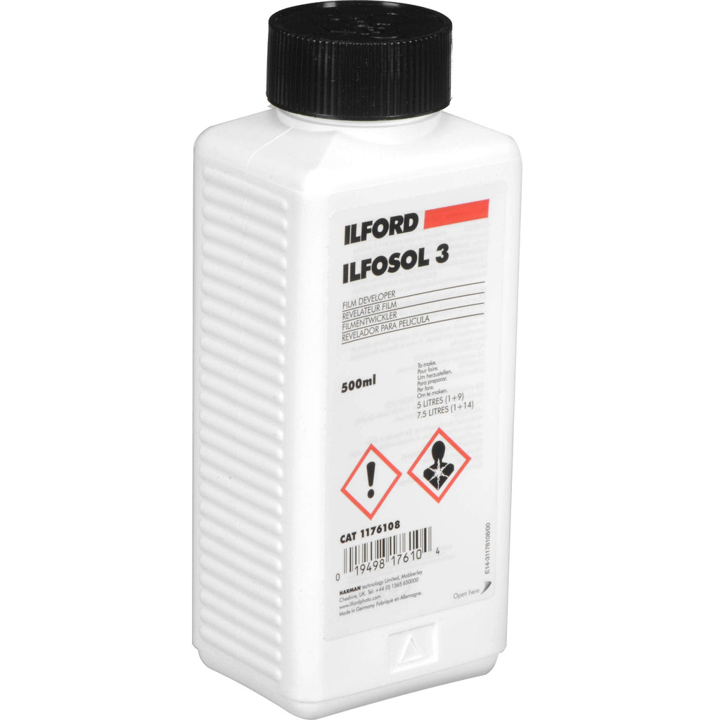  [AUSTRALIA] - Ilford Ilfosol-3 General Purpose Developer for Black & White Film, Liquid Concentrate 500 Milliliter Bottle.