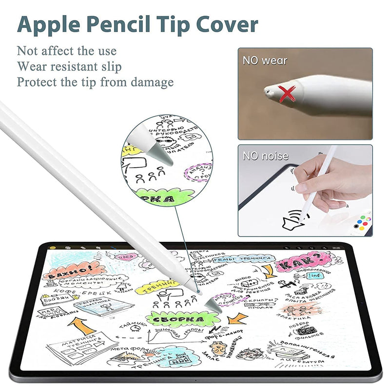  [AUSTRALIA] - Replacement Tips Compatible with Apple Pencil 1st & 2nd Generation(2 Pack), Apple Pencil Tip and Nibs Protector Cover for iPad Pro iPencil 2 Pack