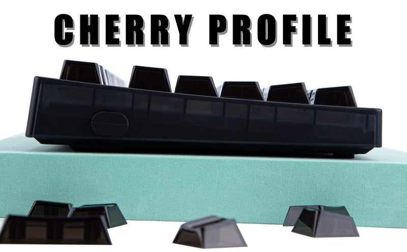  [AUSTRALIA] - Custom Cherry ProfileTransparent Keycaps 130 Keys Set PC Material Screen Printing ANSI Layout Keycaps for Gateron Kailh Cherry MX Switches Mechanical Gaming Keyboards (Black) Black