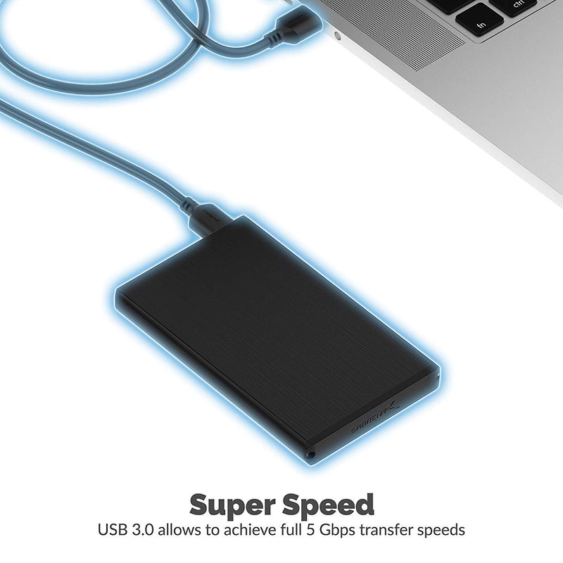  [AUSTRALIA] - Sabrent [Upgraded Version Support UASP] Ultra Slim USB 3.0 to 2.5-Inch SATA External Aluminum Hard Drive Enclosure [Black] (EC-UK30) Original