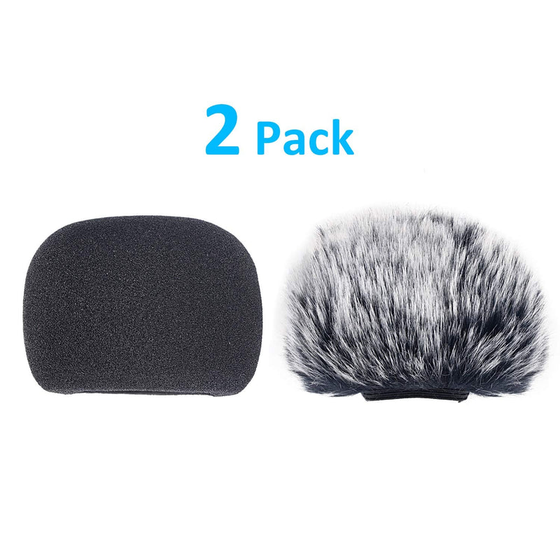  [AUSTRALIA] - YOUSHARES DR05X Windscreen Muff and Foam Compatible with Tascam DR-05X DR-05 Mic Recorders, DR05X Indoor Outdoor Microphone Wind Screen (2 PACK) Windscreen Kit for DR-05