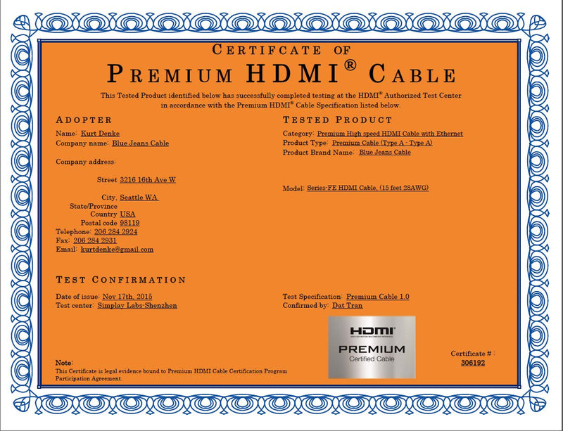  [AUSTRALIA] - BJC Series-FE Bonded-Pair Premium High-Speed HDMI Cable with Ethernet, 15 Foot, Black