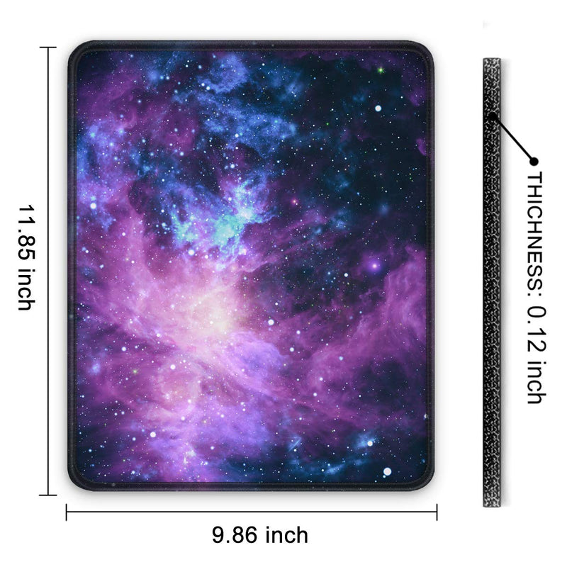  [AUSTRALIA] - Auhoahsil Mouse Pad, Square Outer Space Mousepad Anti-Slip Rubber Mouse Mat with Durable Stitched Edge for Office Gaming Laptop Computer PC Men Women Kids, 11.8 x 9.8 in, Custom Galaxy & Stars Design Marvelous Galaxy