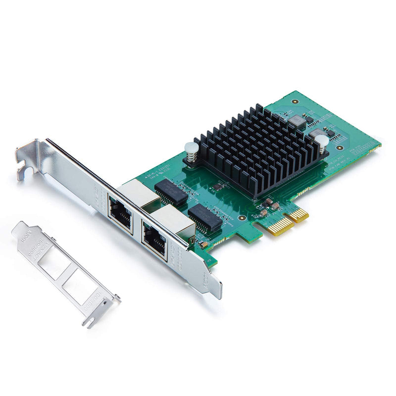  [AUSTRALIA] - 1.25G Gigabit Ethernet Converged Network Card, with Intel 82576 Chip, Dual RJ45 Ports, PCI Express 2.1 X1, Compare to Intel E1G42ET Compare to 82576(2×RJ45)