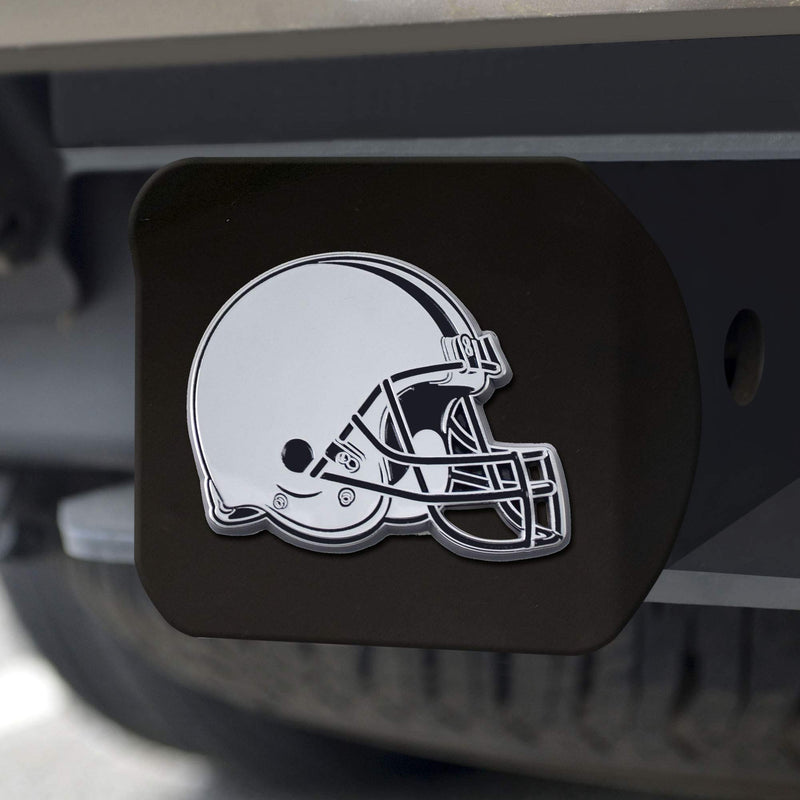  [AUSTRALIA] - FANMATS NFL Cleveland Browns Metal Hitch Cover, Black, 2" Square Type III Hitch Cover