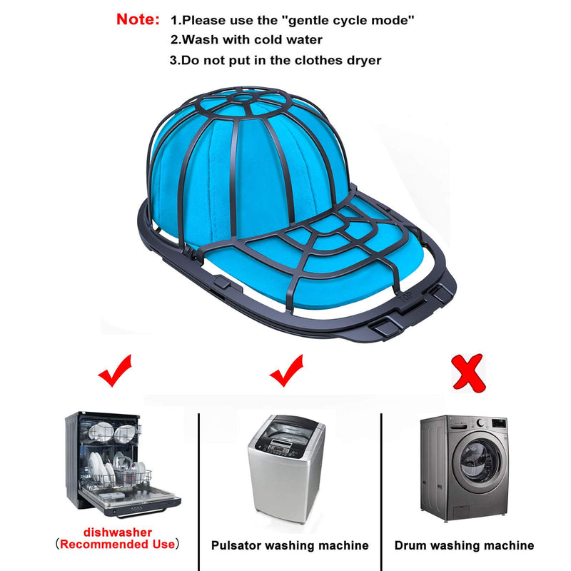  [AUSTRALIA] - Hat Washer for Baseball Caps Washers Hat Storage, Hat Rack Frame for Dishwasher or Washer Machine Cleaner/Washing Cage, 2 Sizes Fit for Adult and Child's Cap