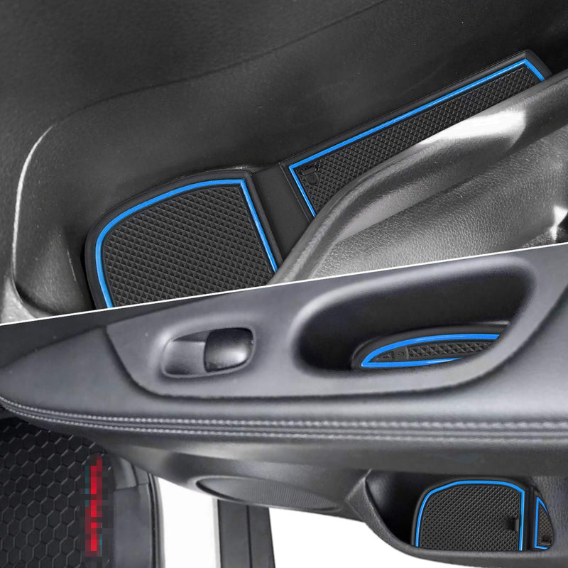  [AUSTRALIA] - Auovo Anti Dust Mats for Nissan Rogue 2020 2019 2018 2017.5 2017 2016 2015 2014 Custom Fit Door Compartment Liners Cup Holder Console Liners Interior Accessories(19pcs/Set) (Blue) Blue