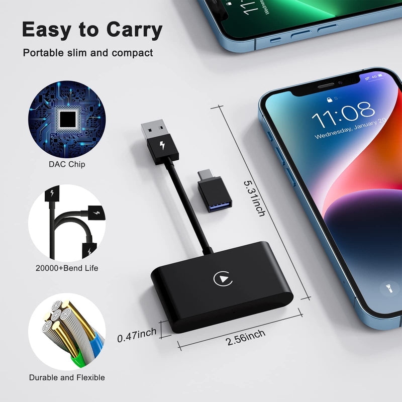  [AUSTRALIA] - Wireless Carplay Adapter - Wired CarPlay Convert Cars Wireless Apple Carplay Adapter,Wireless CarPlay,Wireless Fast and Easy Use Fit for Cars from 2016 & iPhone iOS 10+.