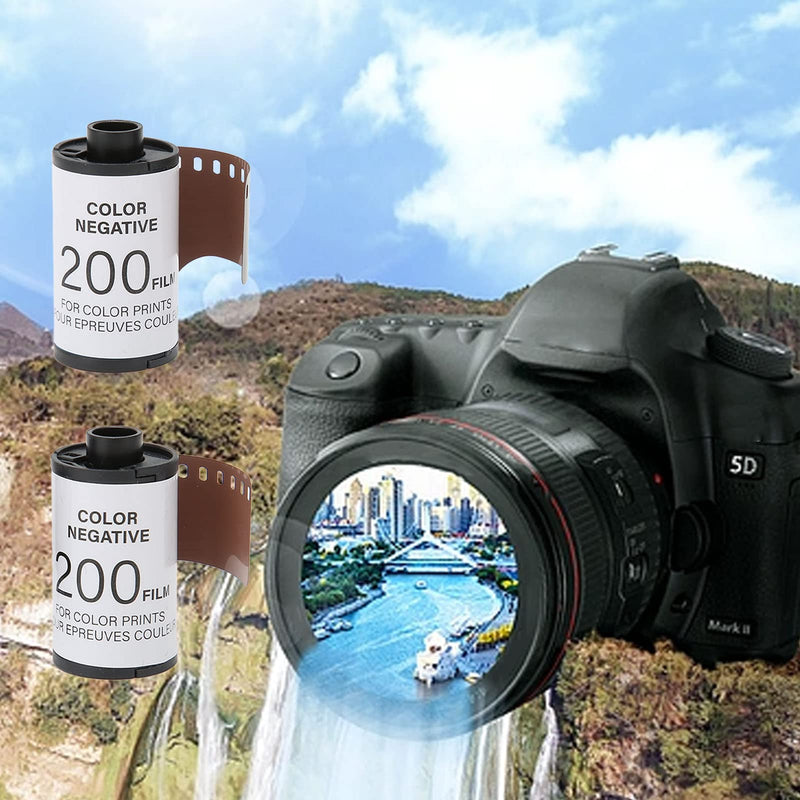  [AUSTRALIA] - Professional Photography Camera Film, 2 Roll 35mm Camera Color Film ISO 200 8 Sheets Each High Saturation HD Camera Color Negative Film Shooting Accessories for 135 Cameras