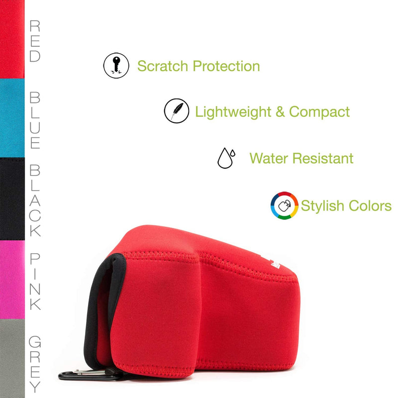  [AUSTRALIA] - MegaGear Ultra Light Neoprene Camera Case Compatible with Sony Alpha A7 III, A7R III, A9 (28-70mm) Red