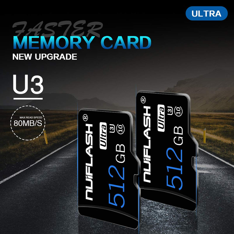  [AUSTRALIA] - Micro SD Card 512GB TF Card 512GB Class 10 High Speed SD Memory Card with Adapter for Camera,Phone,Computer,Tachograph,Tablet,Drone XK-512GB