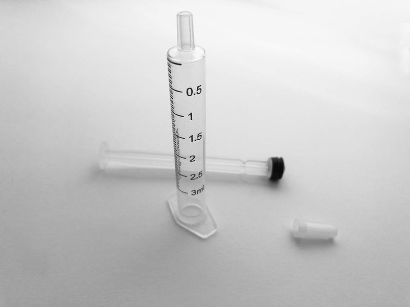  [AUSTRALIA] - 100 Pack Plastic Syringe for Measuring Scientific Measurement Syringes Multiple Uses Labs watering Feeding Printed Measuring Gauge (3ml) By MeasuringJect