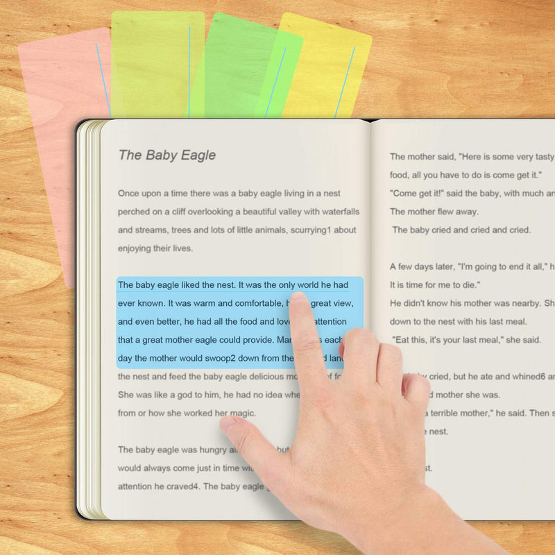  [AUSTRALIA] - Guided Reading Highlight Strips Colored Overlay Reading Tracking Rulers Helps with Reduce Visual Stress (8 Pack) 8