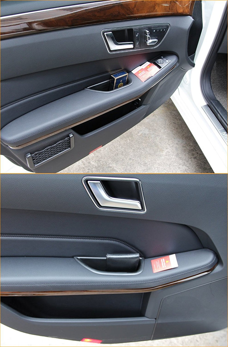  [AUSTRALIA] - Vesul Black Front Row Door Side Storage Box Handle Pocket Armrest Phone Container Fits on Mercedes Benz E Class E350 E400 E500 E63 AMG W212 2010 2011 2012 2013 2014 2015