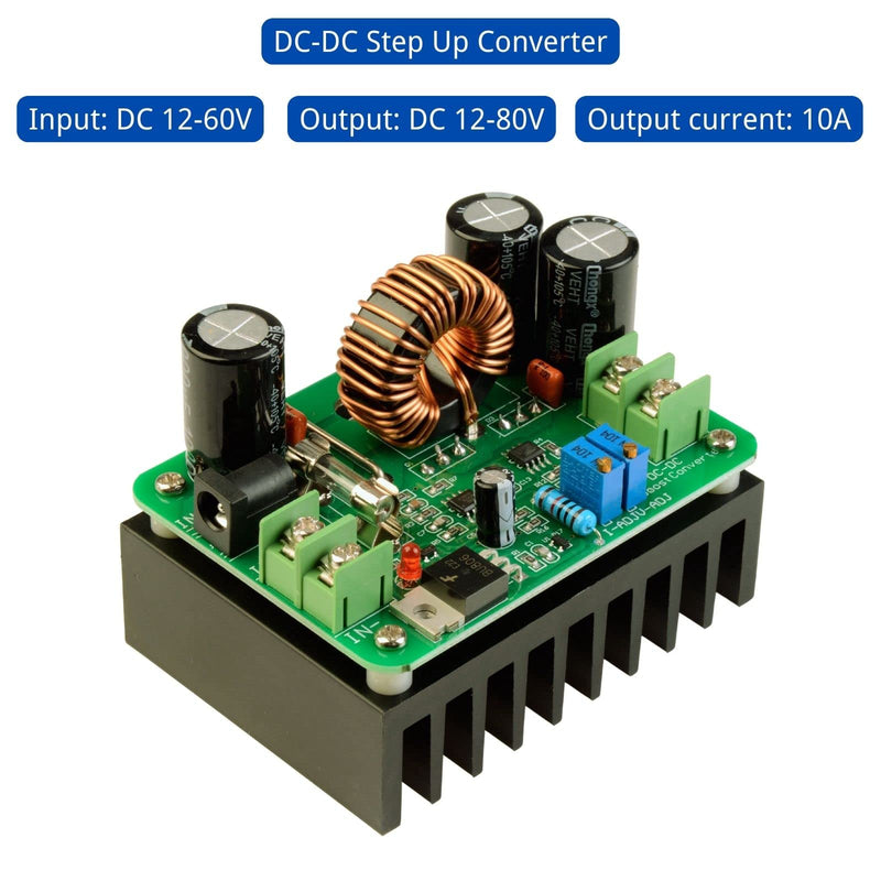  [AUSTRALIA] - ANGEEK 12-60V to 12-80V 600W 10A DC-DC converter power supply step-up converter module power supply