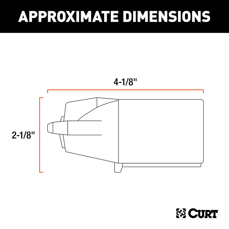  [AUSTRALIA] - CURT 58145 Heavy-Duty Trailer-Side 7-Pin RV Blade Wiring Harness Connector, Black