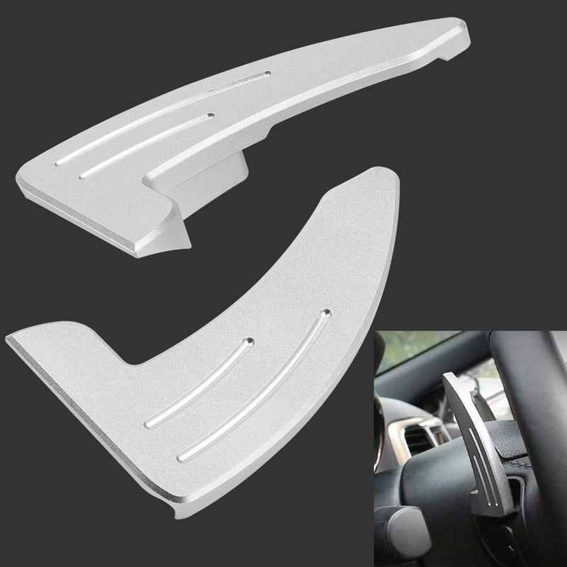  [AUSTRALIA] - Camoo 2 pcs Steering Wheel Shift Paddle Shifter Transfer Extension For 2015-2020 Dodge Charger Challenger Durango RT & Scat Pack (Silver)
